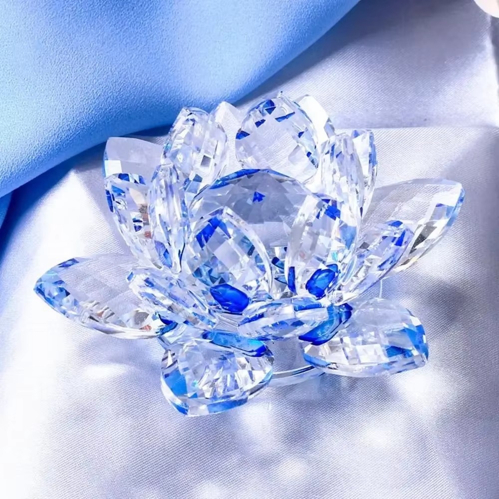 Paper Weight Crystal - Figurina di Fiore di Loto in