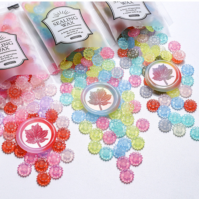 100 pz Girasole Traslucido Per - Wax Seal Stamp Set recensione e prezzo